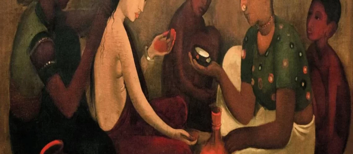 Bride's Toilet by Amrita Sher-Gil (1937)